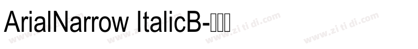 ArialNarrow ItalicB字体转换
